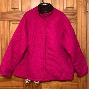 Pink Lands’ End Puffer Coat Packable